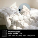 Queen White Goose Feather Down Fiber Comforter -100% Cotton Shell All Season Duvet Insert,Luxury Hot