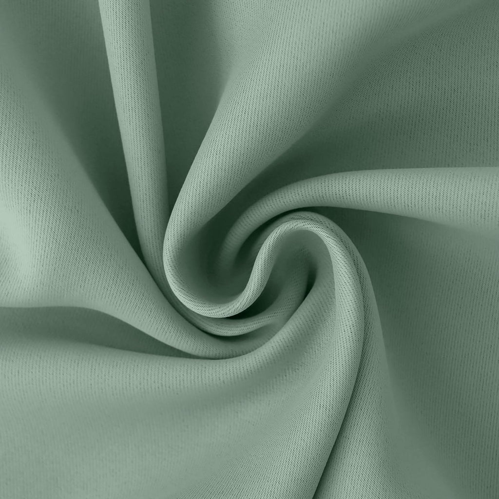 40 Inch Blackout Curtains Window, 2 Panels, Sage Green