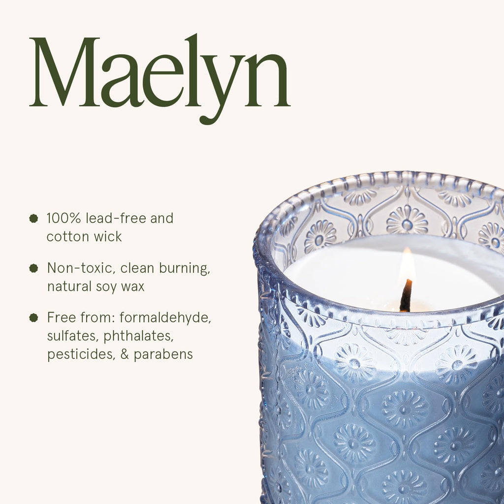 Mint Scented Candles, Natural Soy Wax, 40 Hrs