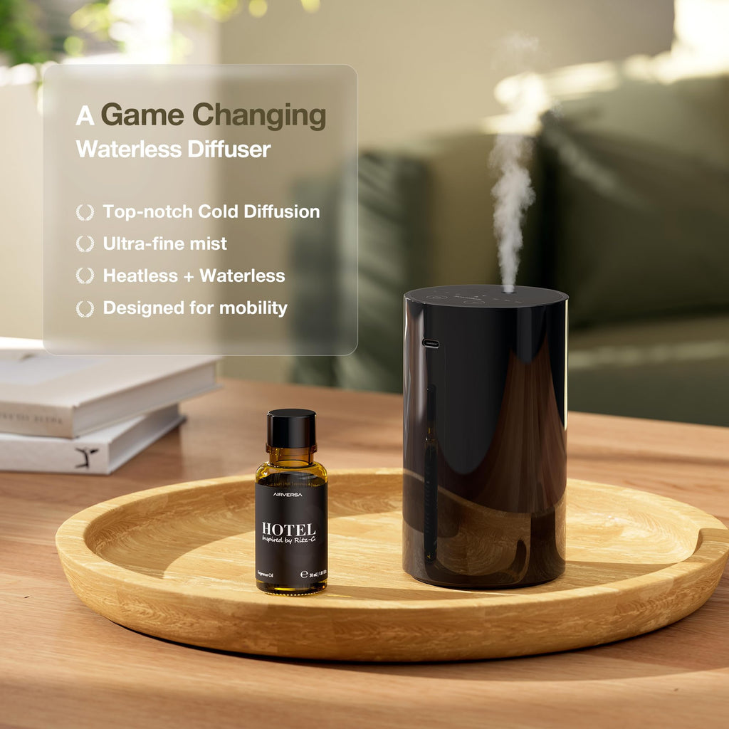 ANZ Waterless Essential Oil Diffuser Starter Kit, White