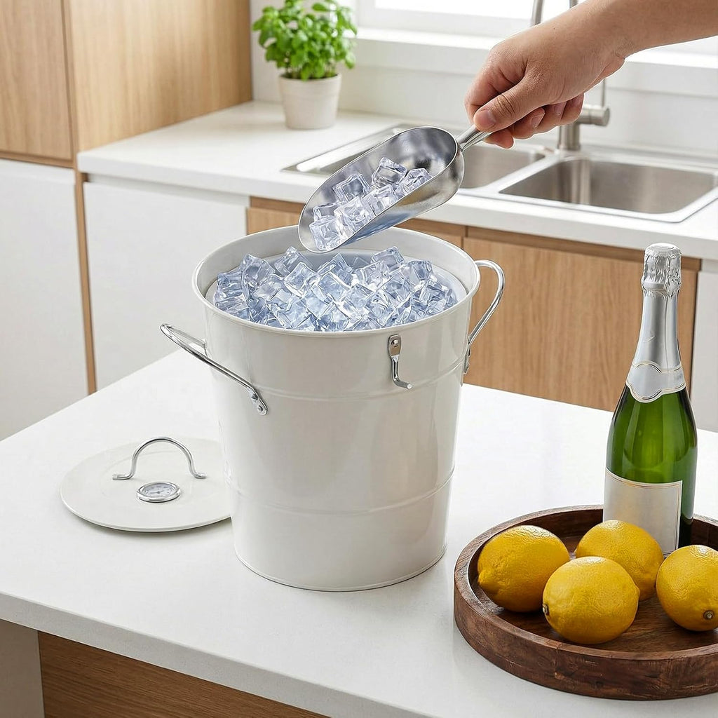 4L Ice Bucket with Lid, Double Wall Insulated Wine Bucket