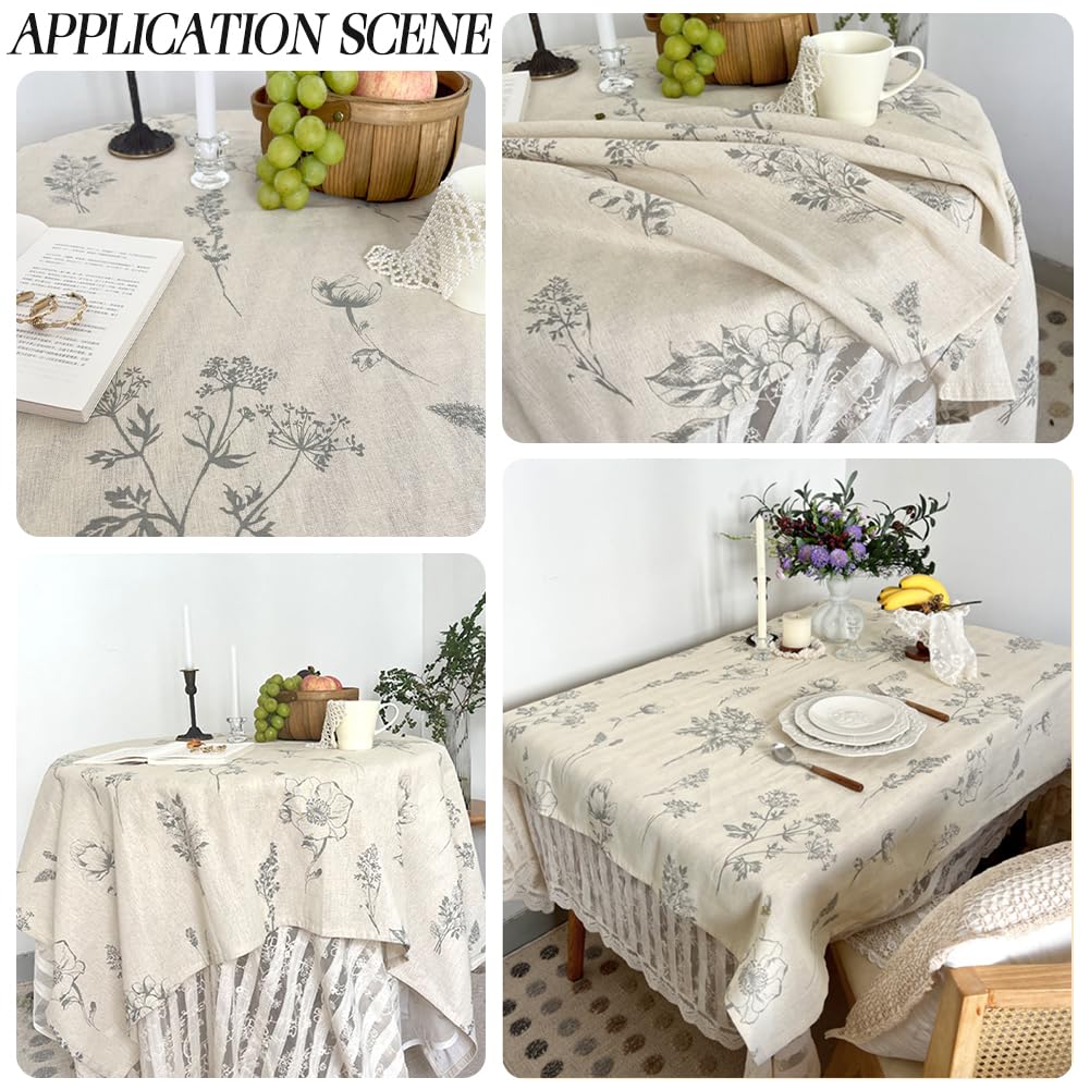1 Yard 63 Inch Mixed Color Cotton Linen Fabric Floral Pattern for Sewing Making Quilting DIY Home Decor DIY Crafts