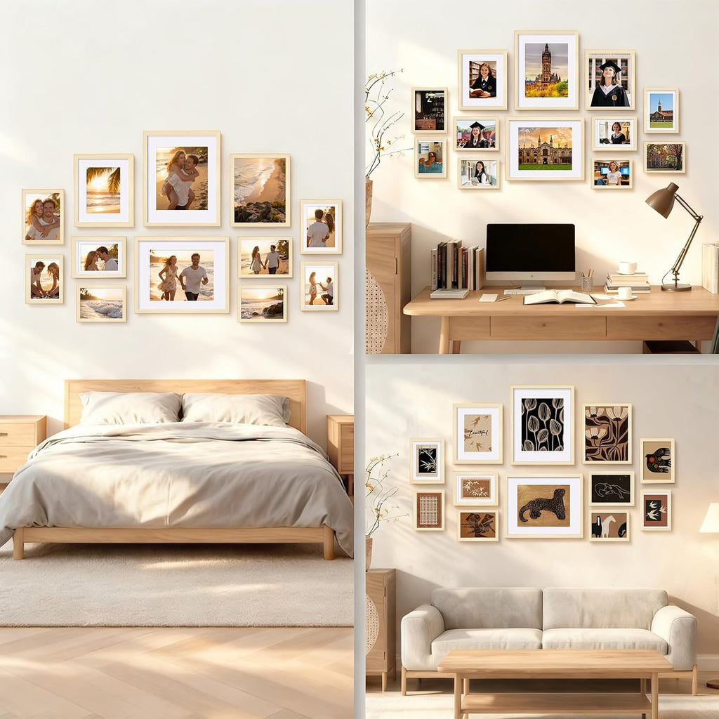 Picture Frame Set 12 Pack, Picture Frames Collage Wall Decor with Two 11x14, Two 8x10, Four 5x7, Four 4x6 for Wall