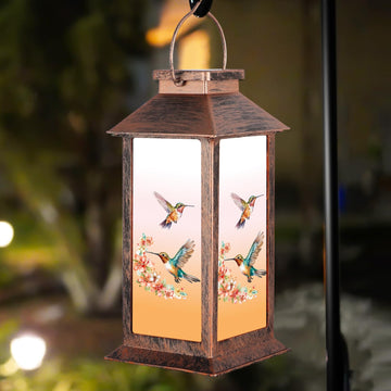 Lantern Outdoor Waterproof Hummingbird Hanging Light Birthday Gifts