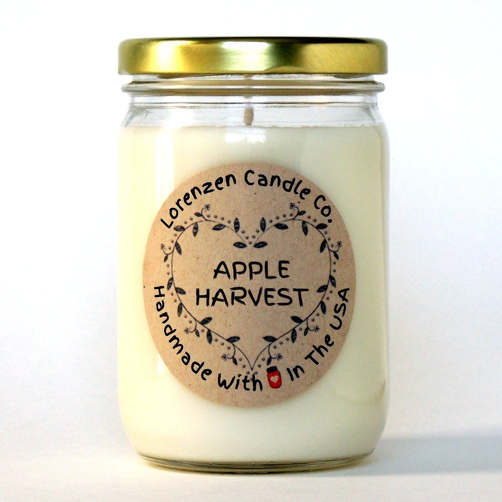 Apple Harvest Soy Candle, 12oz | Handmade in the USA with 100% Soy Wax