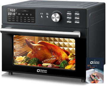 32QT Extra Large Air Fryer Toaster Oven Combo, 21-in-1 Countertop Convection Toaster Oven with Rotis