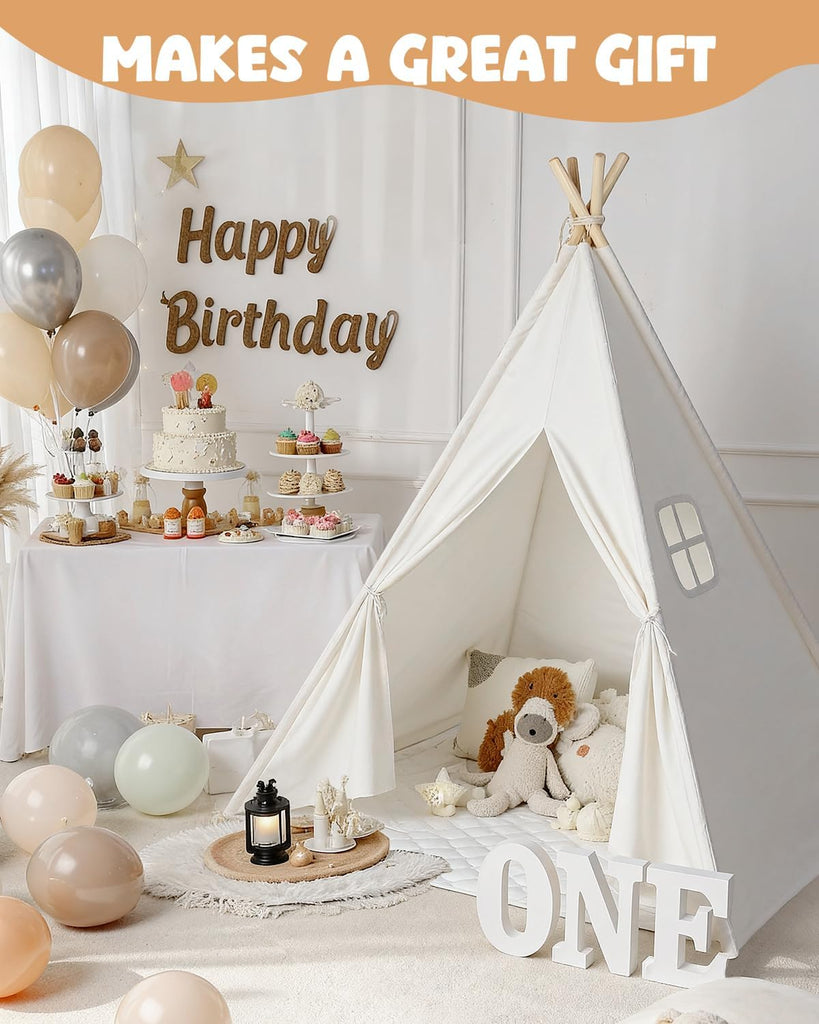 Teepee Tent Play Tents Girl Boy Indoor Outdoor Gift Playhouse Toy