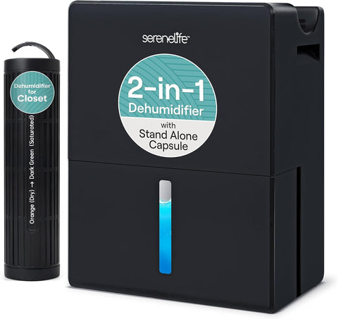 Dehumidifier, Quiet 2-in-1 Thermoelectric & Desiccant Dehumidifiers for Home