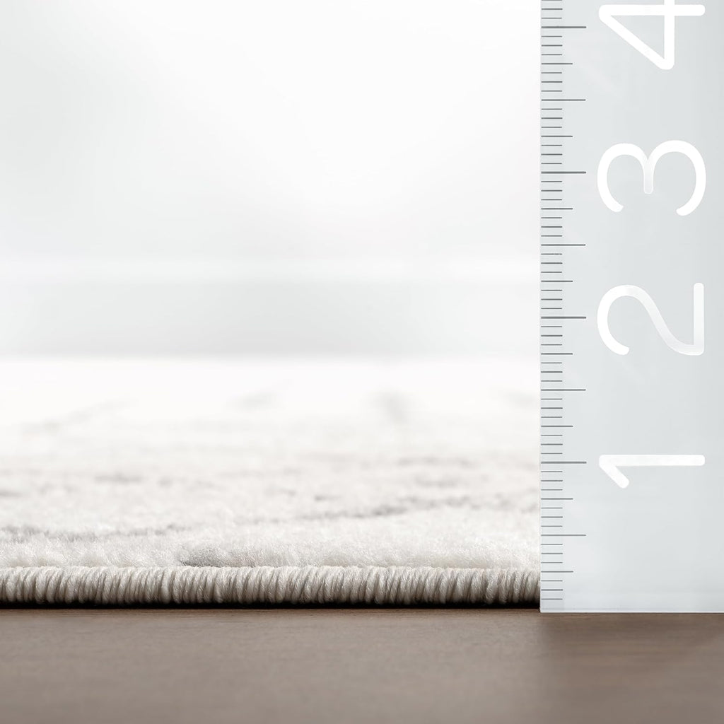 Blythe Grey Trellis Power Loomed Area Rug, 8' x 10'