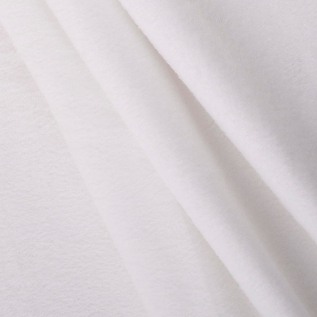 Solid Anti-Pill Polar Fleece, White Cut by The Yard