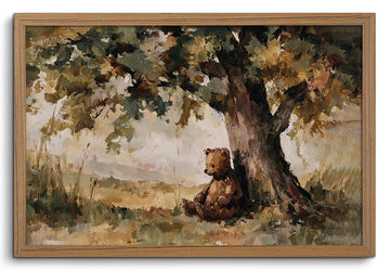 Vintage Teddy Bear Wall Art Nursery Wall Decor, Woodland Prints