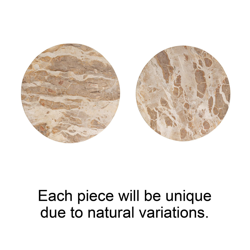 Scandinavian Round Marble Lazy Susan, Multicolor
