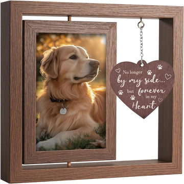 4×6 Pet Memorial Photo Frame - Keepsake Remembrance Sympathy Gift for Loss of Dog or Cat - No Longer By My Side But