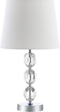 Brockton Clear Crystal/ Chrome 19-inch Bedroom Living Room Home Office Desk Nightstand Table Lamp (LED Bulb Included)