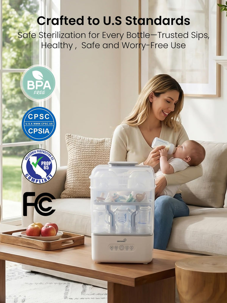 Baby Bottle Sterilizer and Dryer, 3-Tier, with Travel Kit