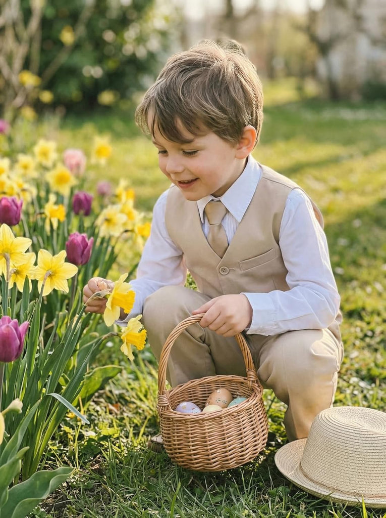 Boys Suits Kids Dress Vest Pants Set Ring Bearer Outfit 5