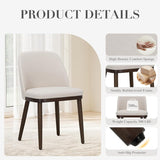 Upholstered Dining Chairs Set of 2, Modern Kitchen Chairs with Back