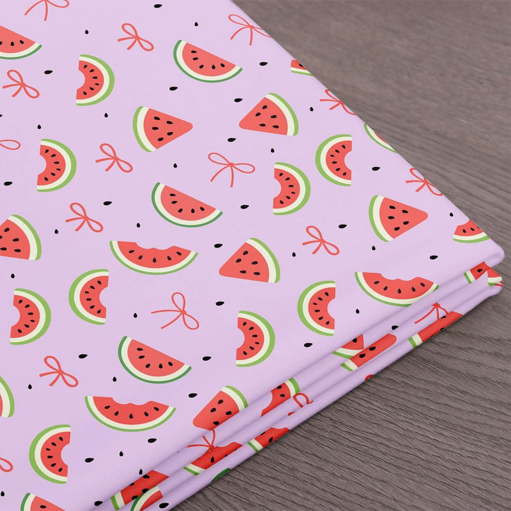 Sweet Watermelon Soft Polyester, Coquette Bowknots Dots Washable Material for Handmade Supplies No Stretch Pink Green