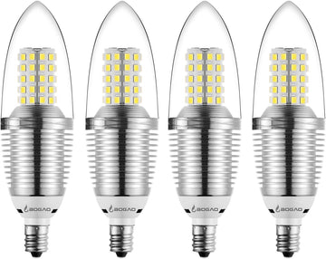 E12 LED Candelabra Bulb, 12W Daylight White 6000K LED Candle Bulbs, 80-100 Watt Light Bulbs Equivalent, E12