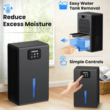 Dehumidifier, 1000 sq.ft Quiet Dehumidifiers for Home Bedroom Bathroom Basement with 95oz Water Tank, Sleep Mode