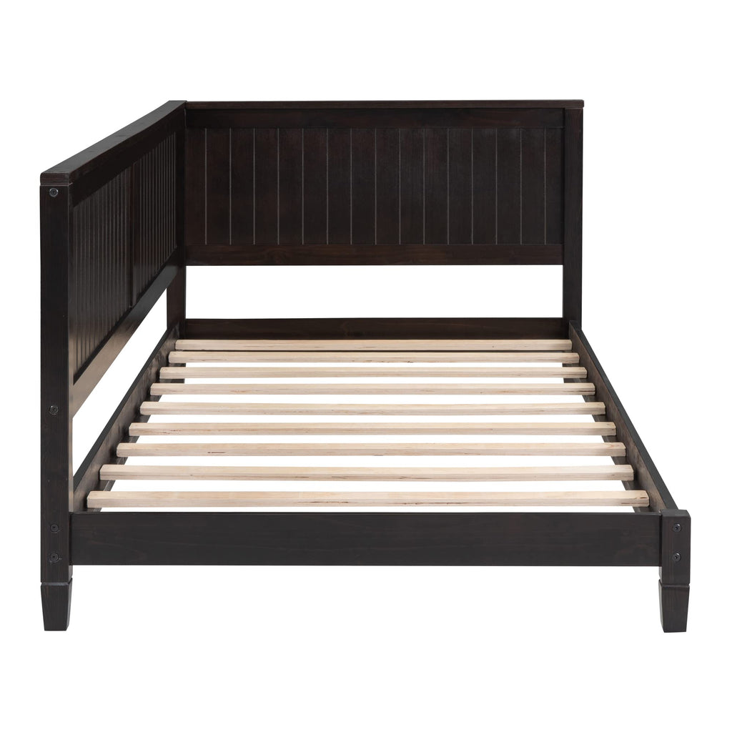 Twin Size Daybed Wood Sofa Bed, Espresso