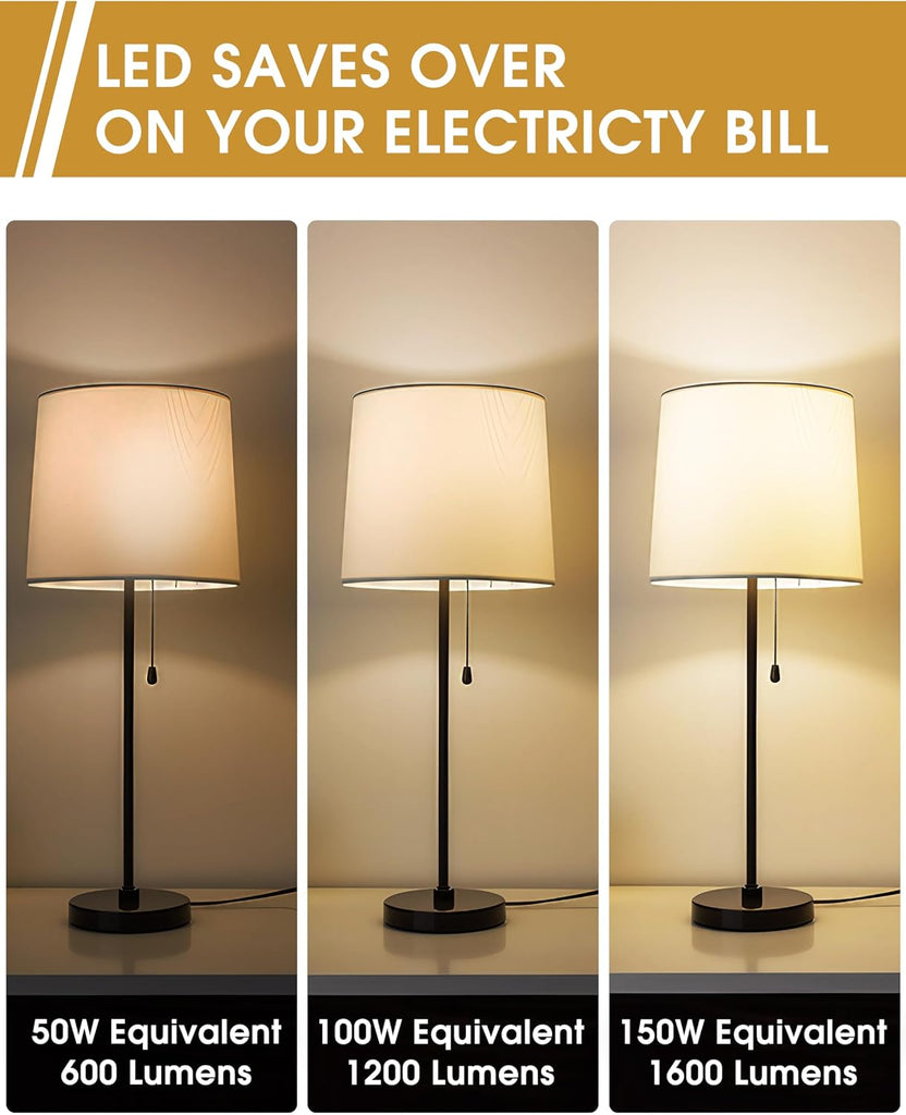 3 Way LED Light Bulbs Soft White 3000K 50/100/150 Watt Equivalent