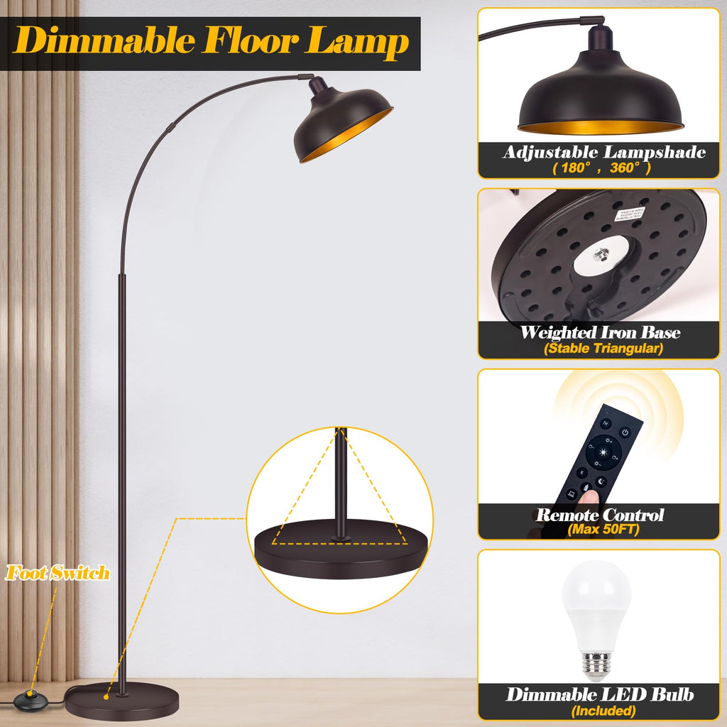 Arc Floor Lamps Bronze, Standing Lamps Reading Lamps 70"