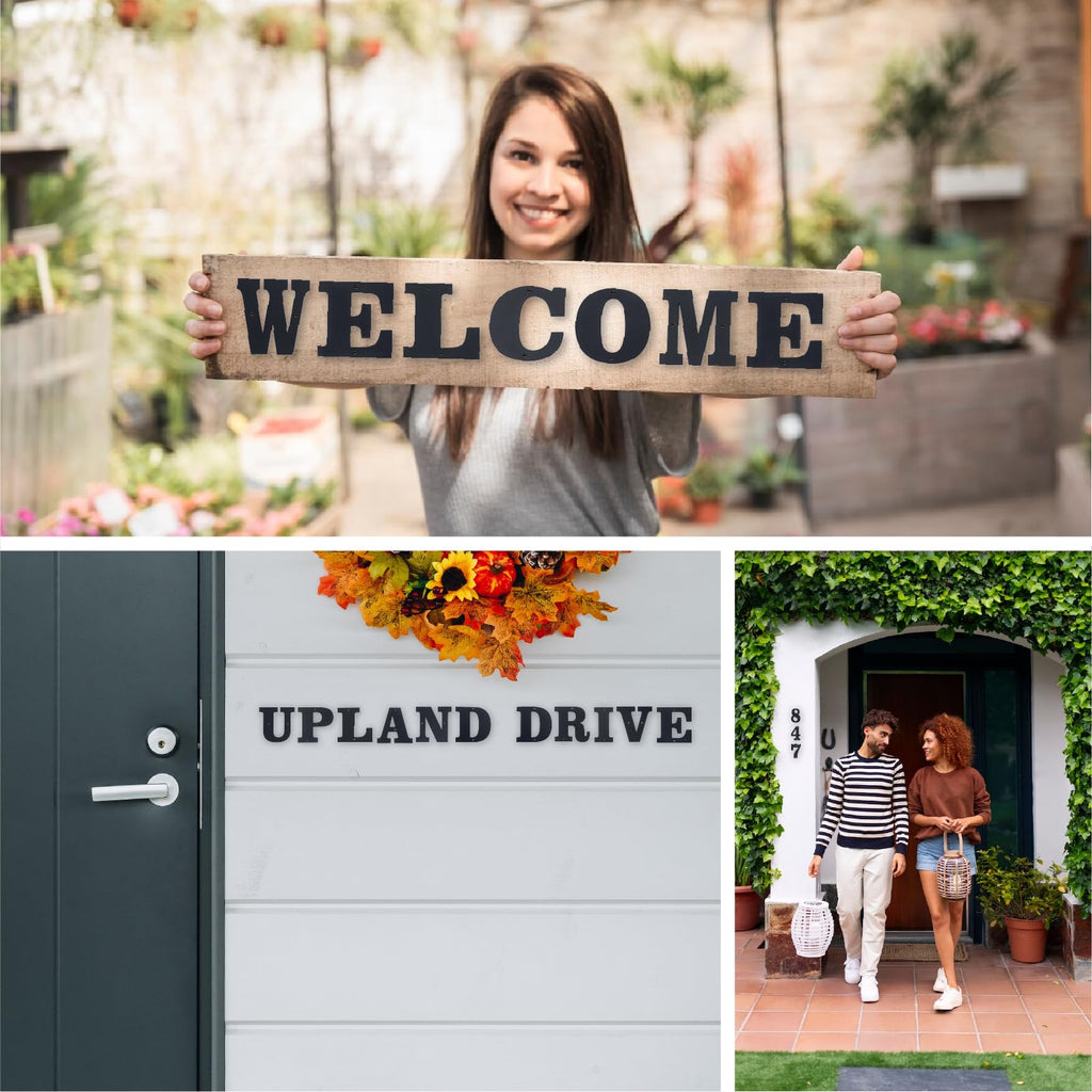 2.5 Inch 5 PCS Custom House Numbers for Outside Signs - Coated Address Letters for Garden, Door, and Mailbox