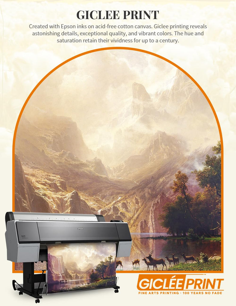 Bierstadt Among the Sierra Nevada California Canvas Art, 36x24