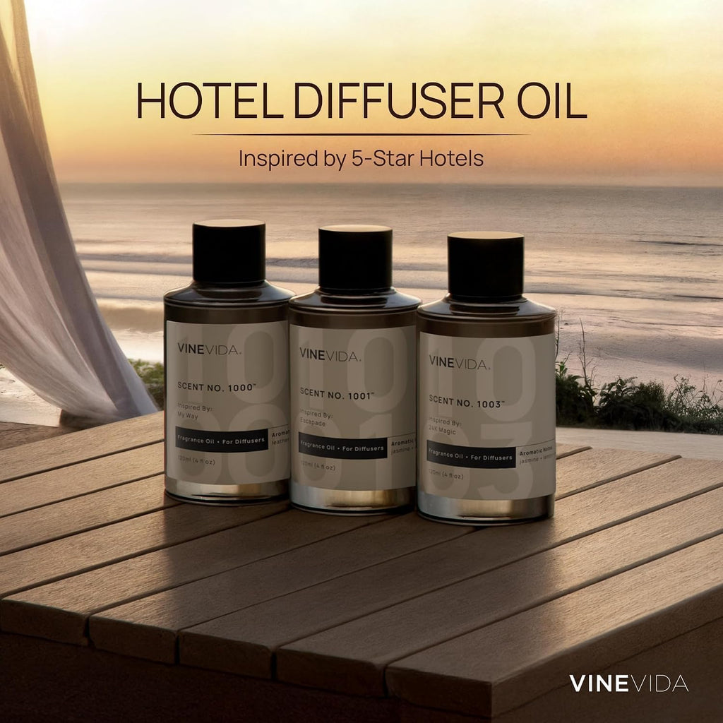 (4oz) Hotel Diffuser Oil - Home Luxury Scents - Cold Air Diffuser Oil | Essential Oil No.1001 - Set of 4