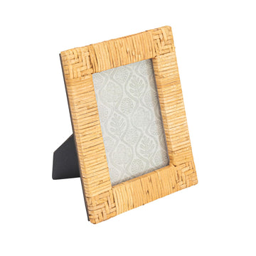 Handwoven Rattan Photo Frame, Natural(Holds 5" x 7" Photo)