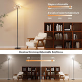 Floor Lamps, 40W/2400LM Rotatable LED Floor Lamp with Touch & Remote Control, 70" Tall Standing Lamp Stepless Dimmable