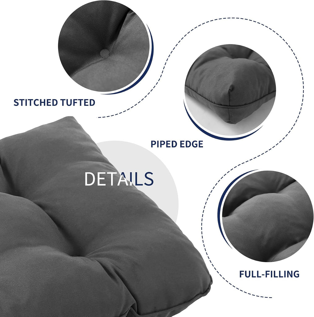 Outdoor Bench Cushion, 48x18x5 Inch, Dark Grey | Water-Resistant & Fade Resistant, Indoor/Outdoor Use, Patio Bench