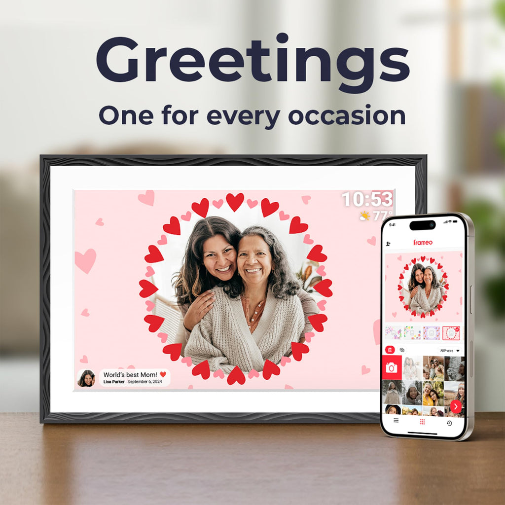 Frameo Digital Picture Frame, 10.1'' Frameo Digital Photo Frame WiFi, 32GB