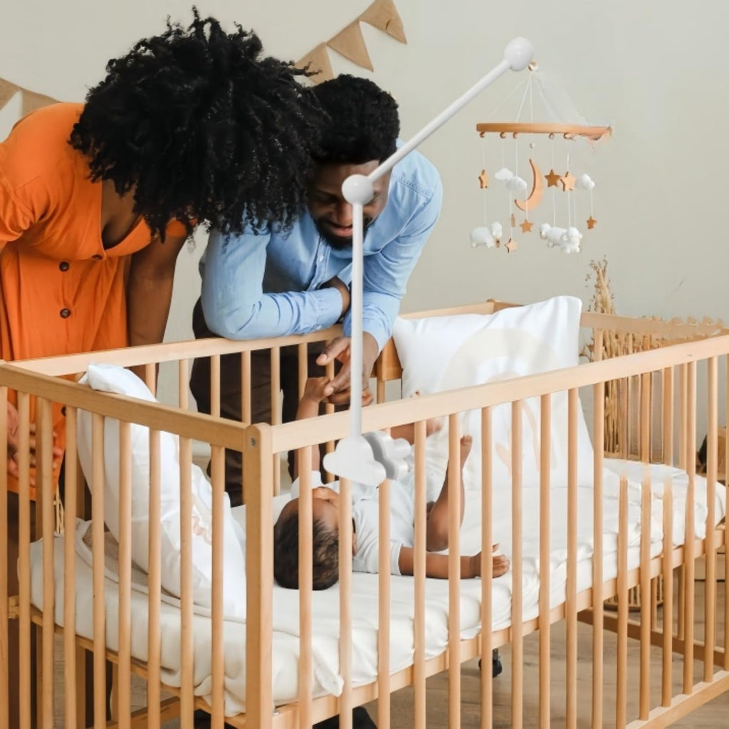 Baby Crib Mobile Arm,27.2 Inches Wooden Baby Mobile Hanger for Crib