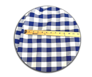 5 Yards Checker Fabric 60" Wide Gingham Buffalo Check Tablecloth Fabric Decoration Royal Blue/White