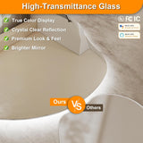 24" x 32" Smart LED Bathroom Mirror - Frameless Lighted Mirrors Wall with WiFi & Voice Control (Alexa/Google)