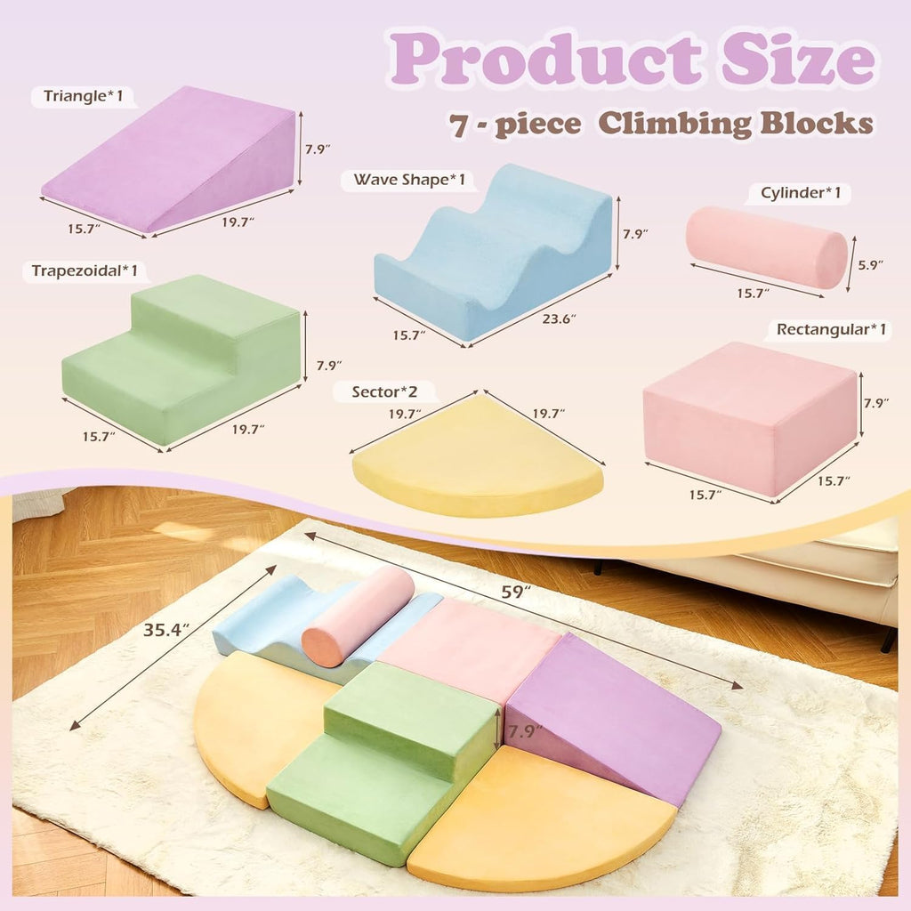 Climbing Toys for Toddlers, Toddler Climbing Toys Indoor, Piece Soft Foam Climbing Blocks Set, Toddler Playtime