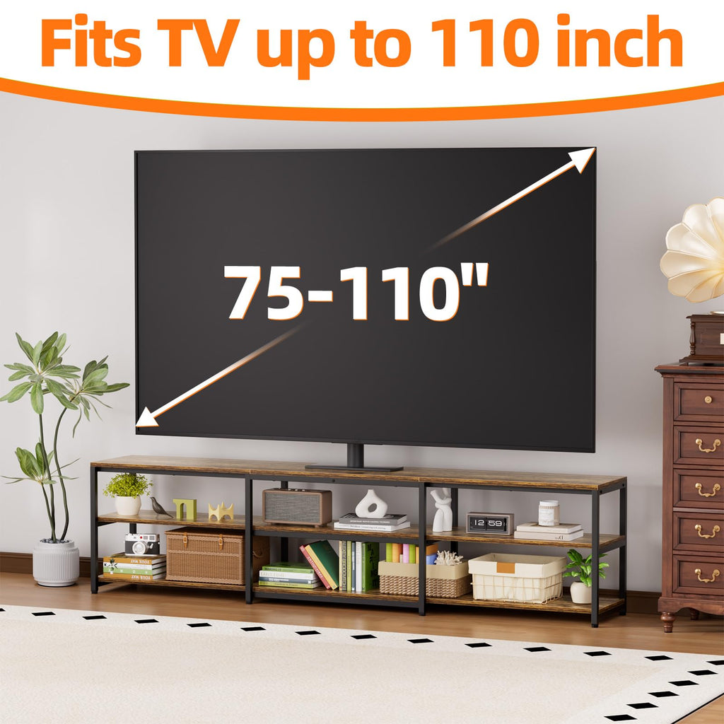 100 Inch TV Stand, Extra Large 98" Wide Entertainment Center