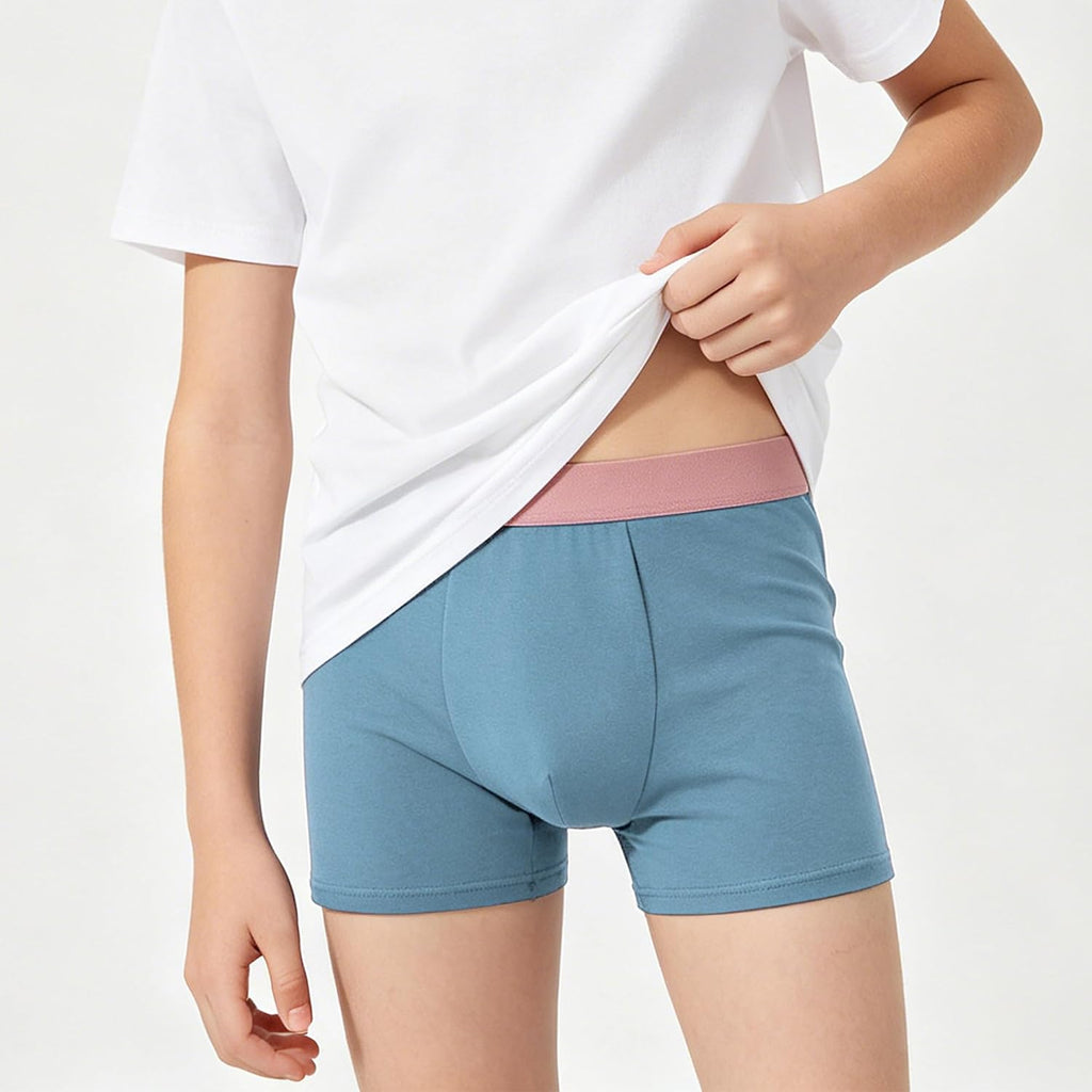 Boys Boxer Briefs,5 Pack Tag Free & Breathable Underwear, Durable Stretch Moisture Wicking Boxer Shorts
