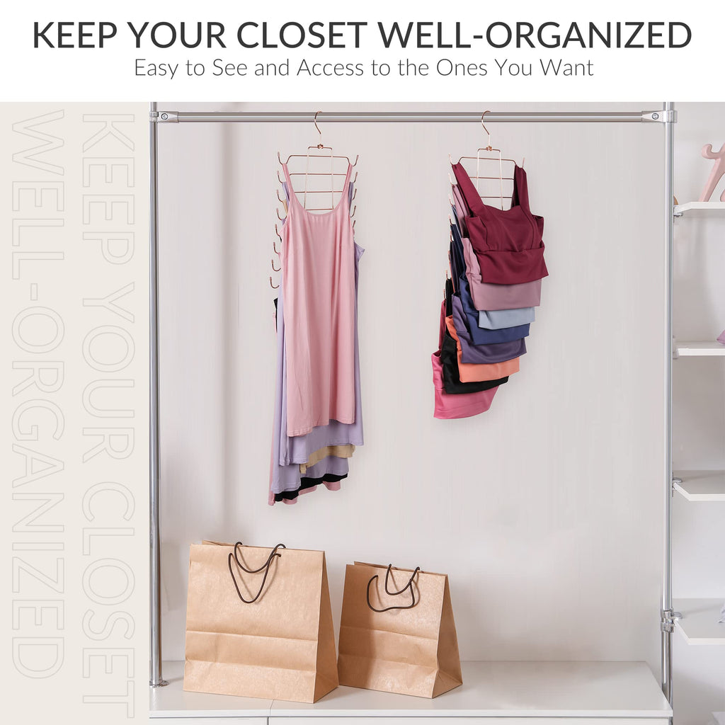 4 Pack Tank Top Hanger, Bra Organizer for Closet, Space Saving