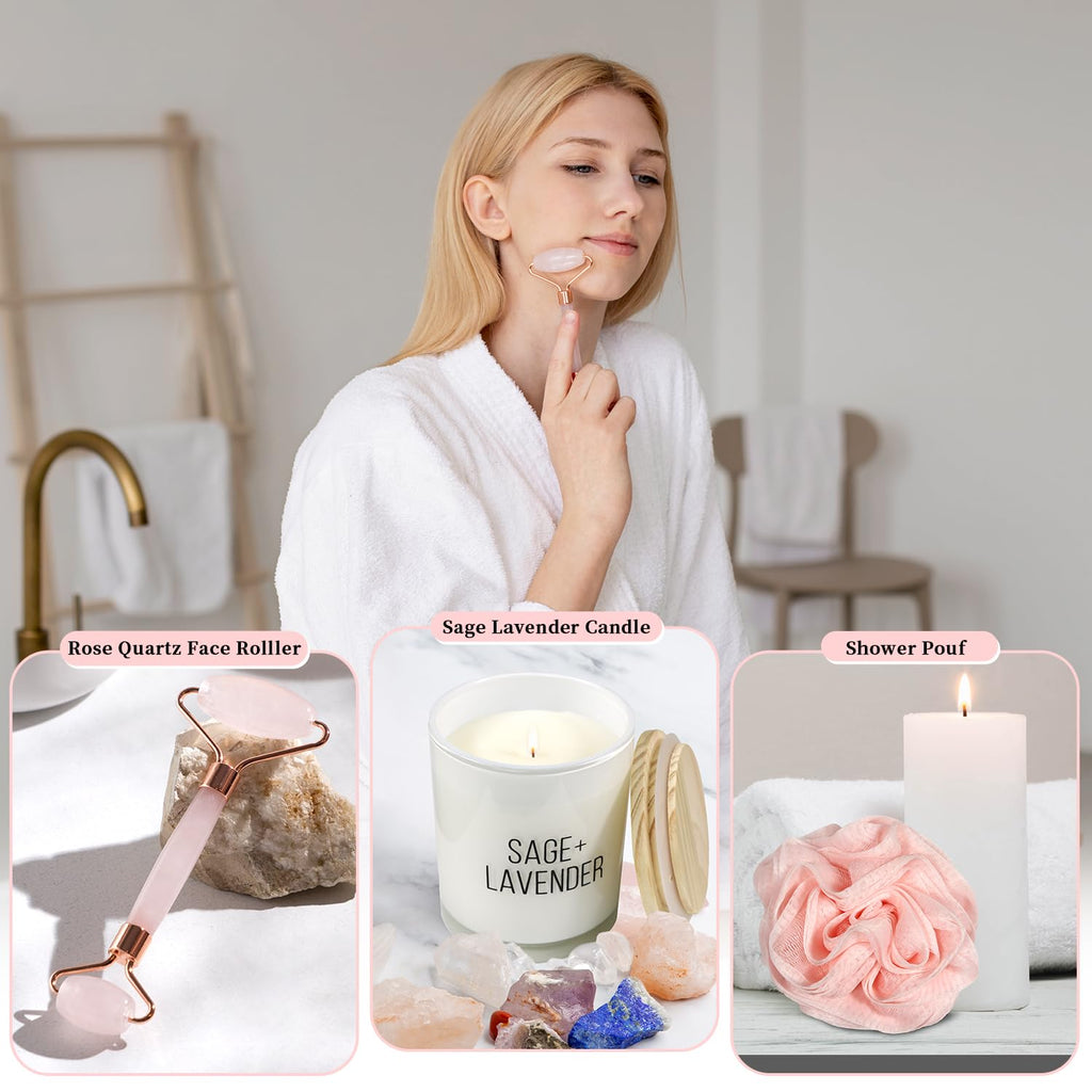 Spa Robe and Slippers Set Bathrobe Gift for Mother Girl Her
