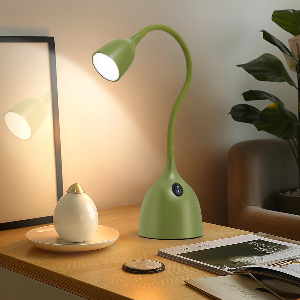 Desk Lamp for College Dorm Room - LED Reading Light, Green