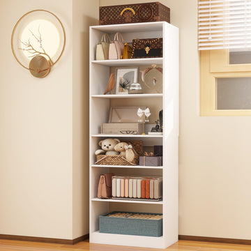 Closet System with 6 Shelves, 2FT Closet Organizer System Small Walk-in Closet Freestanding Corner Closets Shelf