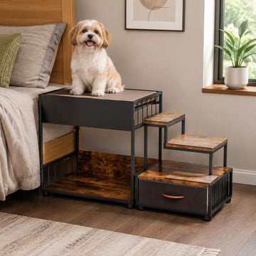 Pet Step Bedside Lounge, Multi-Level Platform for Dogs