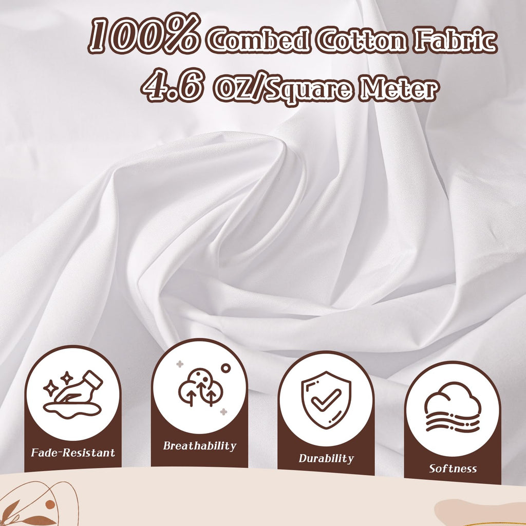 58"Wide 100% Combed Cotton Fabric By The Yard, Red Fabric, Soft and Durable, Quilting Material for Sewing and DIY