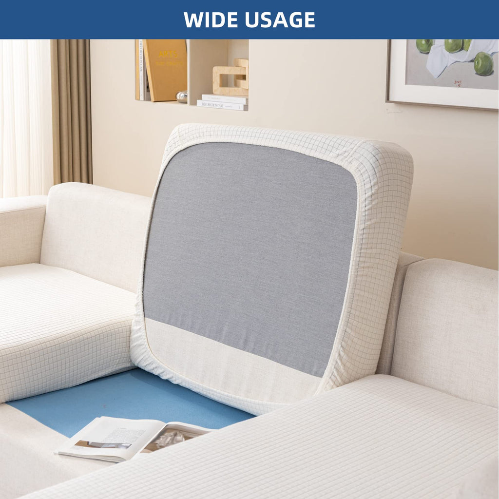 Sectional Couch Covers Chaise Cushion Cover for Sofa L Shape Chaise Lounge Magic Stretch 3 Cushion Couch Slipcover