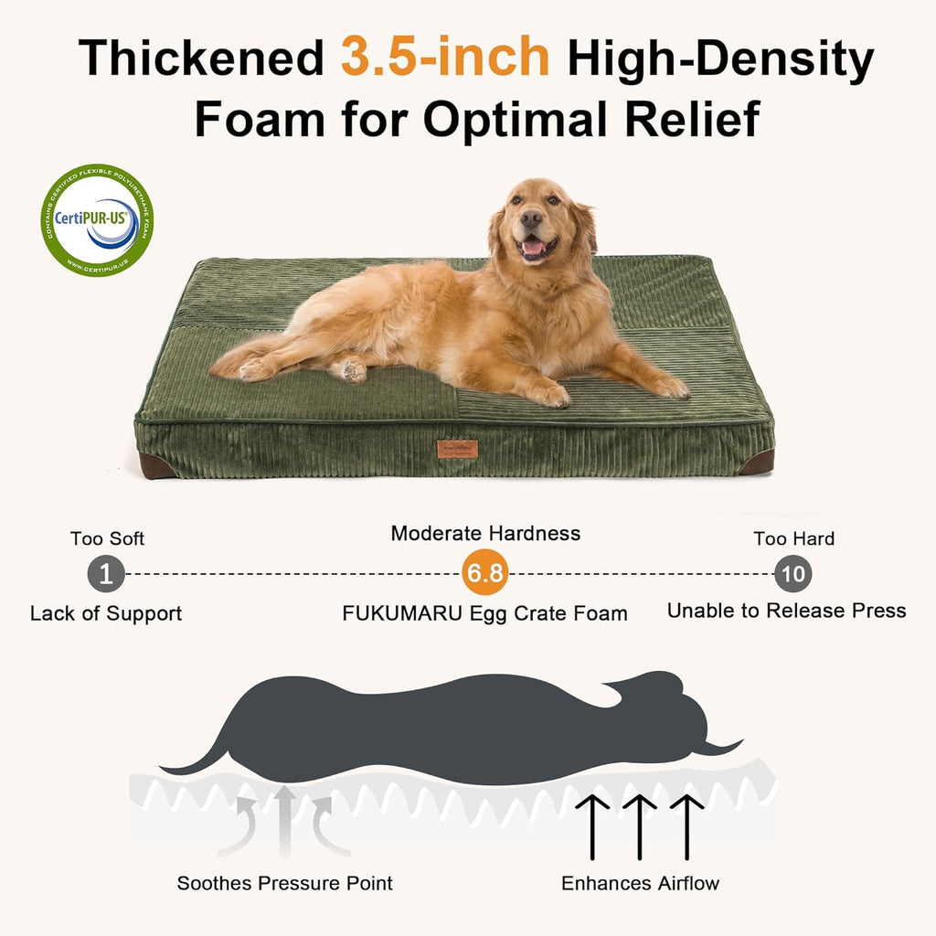 Large Dog Bed, Thickened Waterproof Dog Mat with Washable Cover