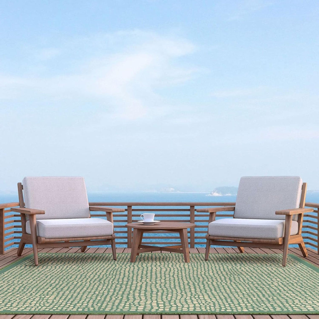 Marlin Transitional Indoor/Outdoor Area Rug, Green, 7'10"x10'2"
