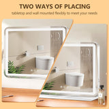 23" x 18" Vanity Mirror with Lights, Led Lighted Makeup Mirror with 3 Color Dimmable Lights, Touch Control, USB
